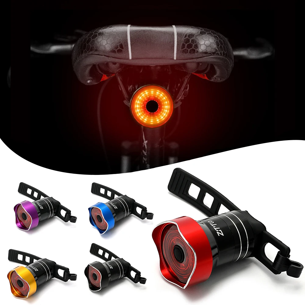 

Bike Rear Light USB Rechargeable Bicycle Taillights Auto Start/Stop Brake Sensing IP65 Waterproof for Cycling Safety Flashlight