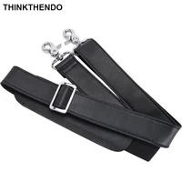 adjusted padded genuine leather wide shoulder bag strap replacement for laptop case luggage crossbody messenger handbag