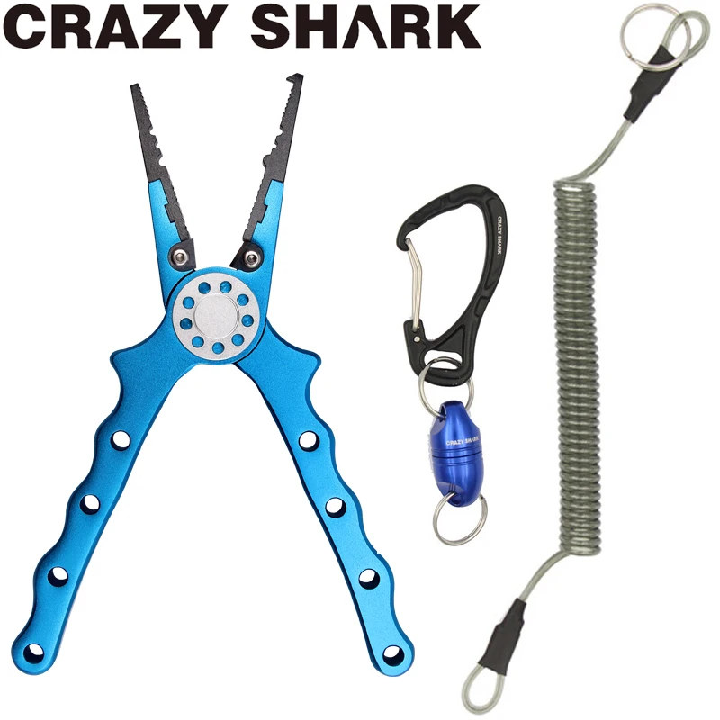 Алюминиевые рыболовные плоскогубцы Crazy Shark магнитный держатель для рыболовных