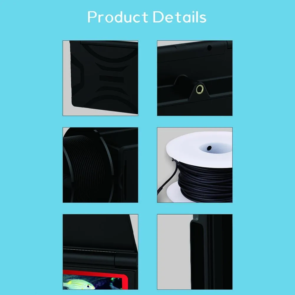 Продажа Подводный рыболокатор высокой четкости 720p, набор рыболовной камеры на 180 °, камера для рыбалки с дисплеем 4,3 дюйма, рыболовные снасти, аксесс...