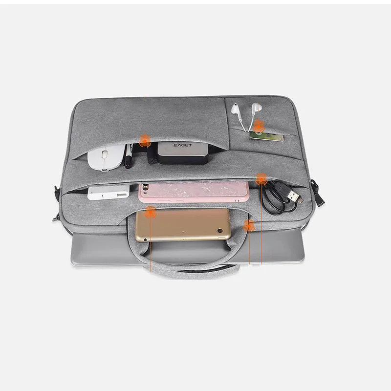 13 14 15 6 inch nylon laptop shoulder bag for macbook hp lenovo xiaomi air 13 15 notebook laptop handbag case cover power bag free global shipping