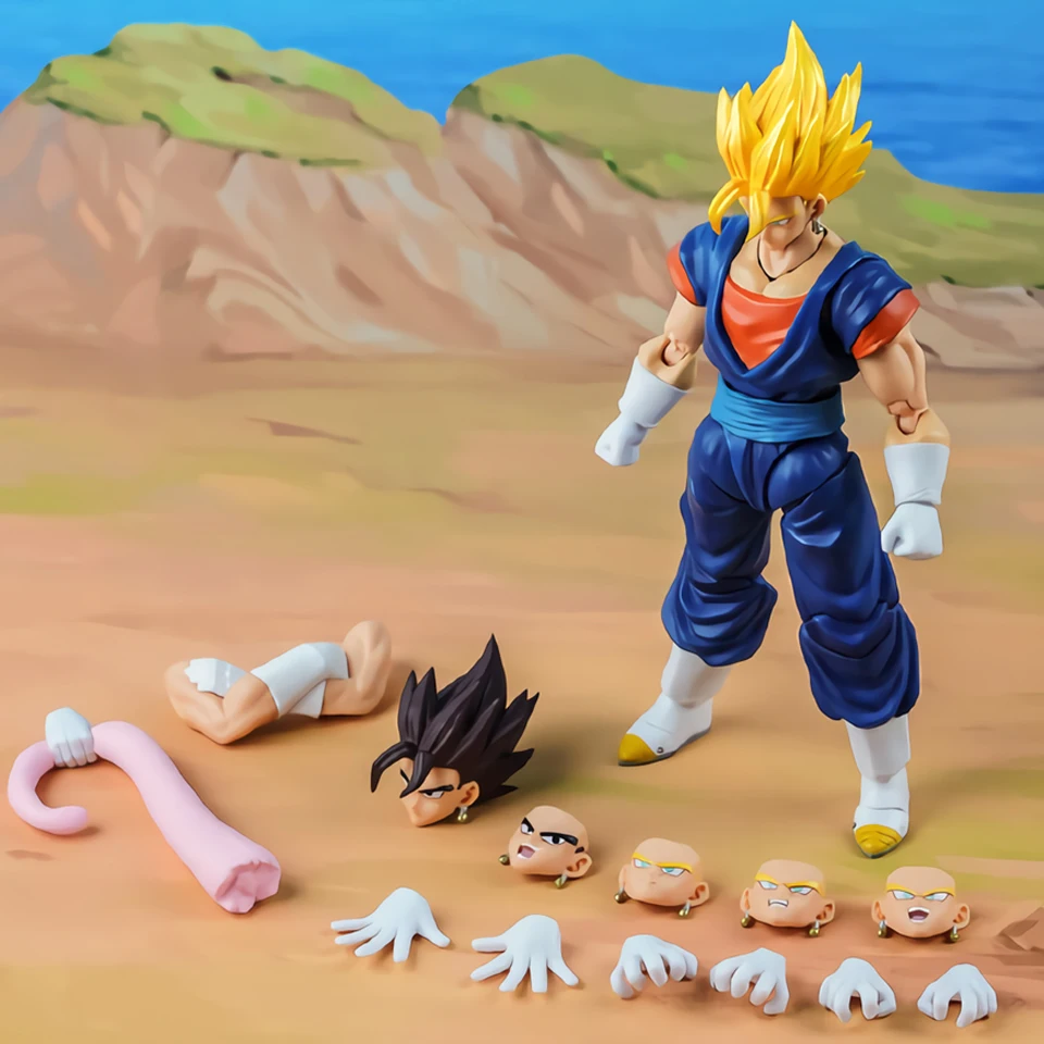 Vegetto SHF Tronzo Demoniacal Fit Dragon Ball Супер SSJ Vegetto СВЧ фигурка DBZ Vegito голубые волосы фигурка Модель Кукла игрушки подарок - Цвет: Vegetto SHF