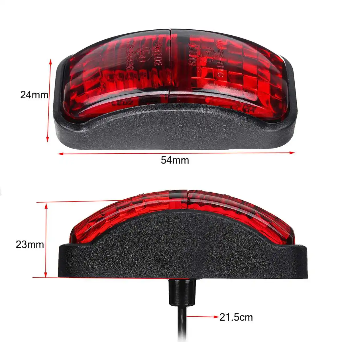 

10pcs LED Car Truck Side Marker Lights Clearance Lamp Signal Indicator 12V 24V E Mark for Trailer Van Lorry