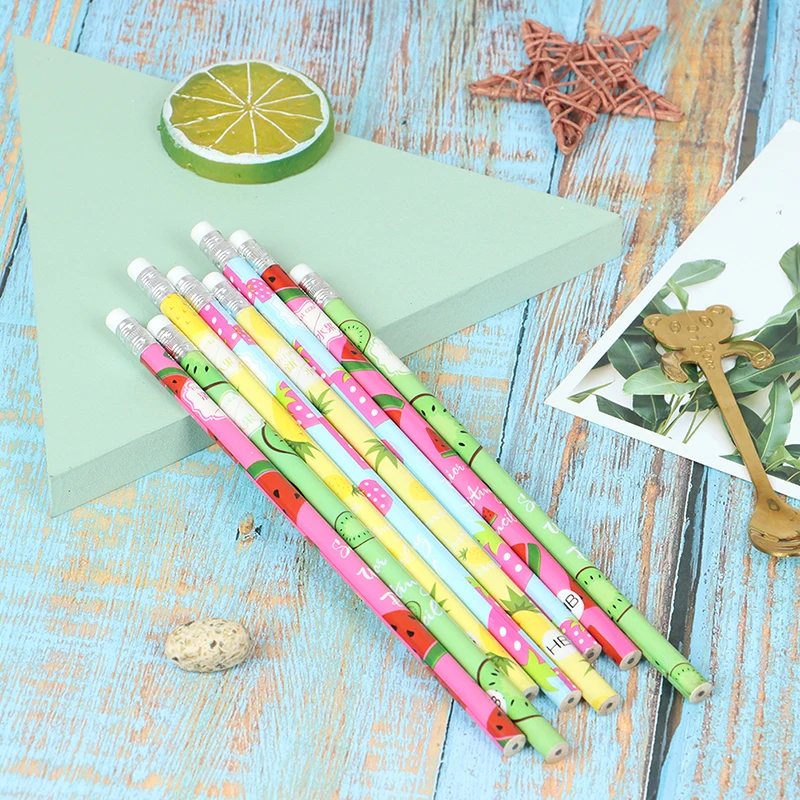 

12pcs/box Fresh Fruits Watermelon Strawberry Standard Wood Pencil Writing Drawing Tool School Office Supply Student Stationery