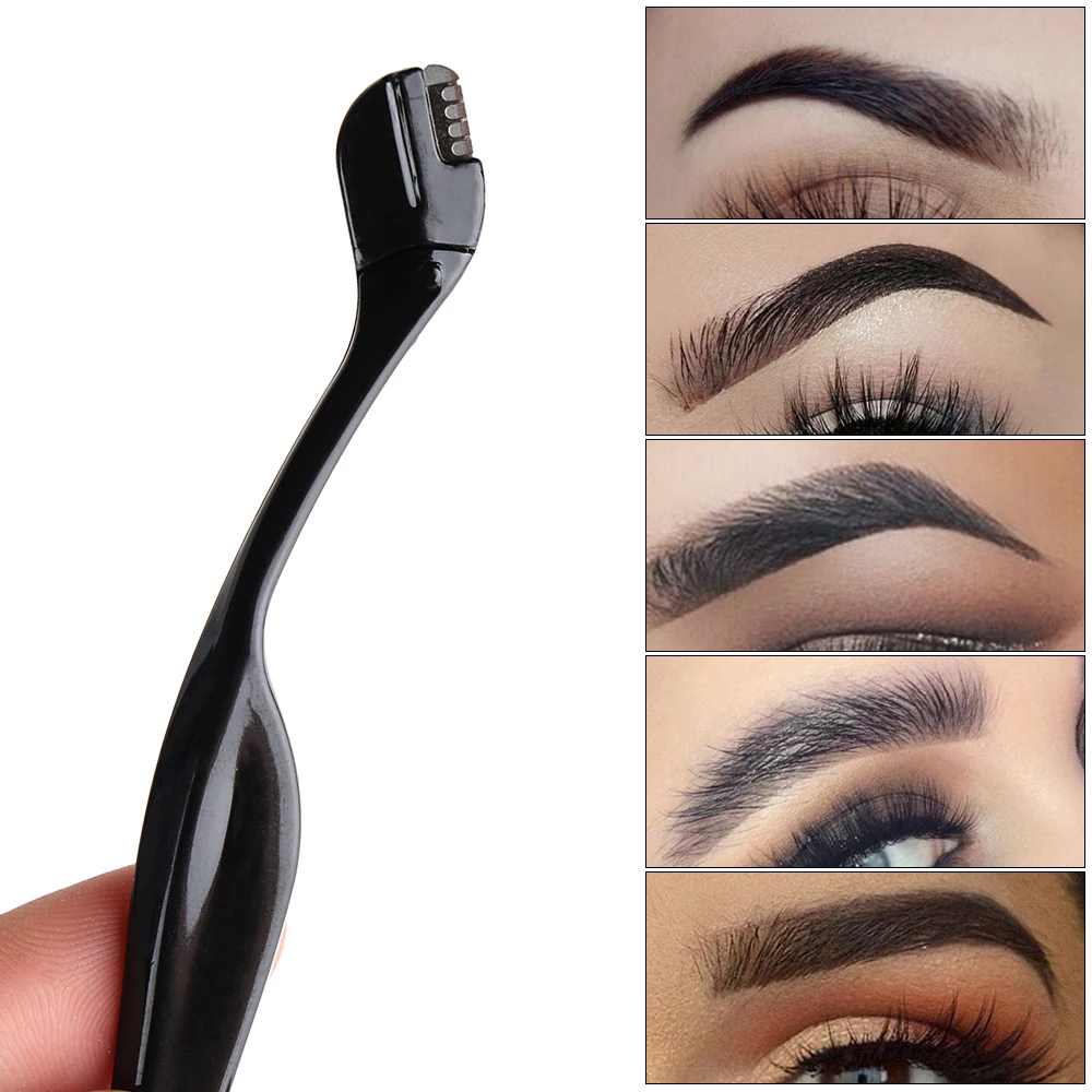 

NEW 2Pcs Portable Makeup Eye Brow Razor Blade Eyebrow Trimmer Shaper Shaver Face Hair Remover Set Women Fashion Makeup