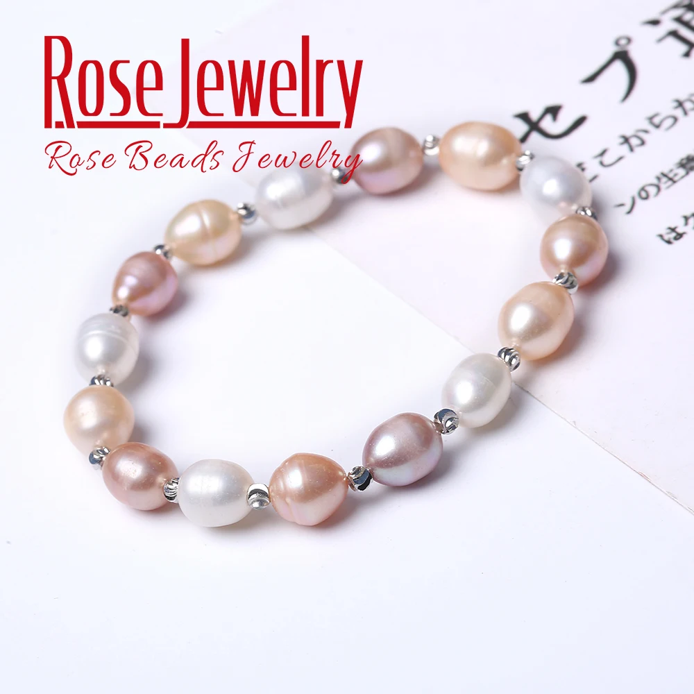 Женский браслет из натурального пресноводного жемчуга 8 9 мм|Плетеные браслеты| |