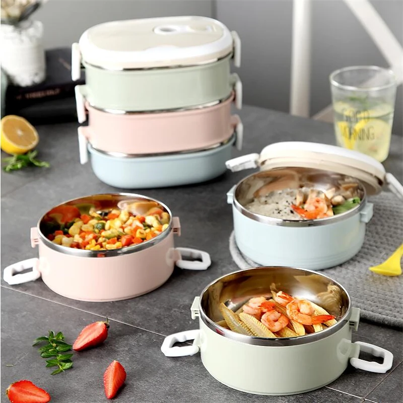Портативный изолированный Ланч бокс из нержавеющей стали 304 для офиса ланч боксы