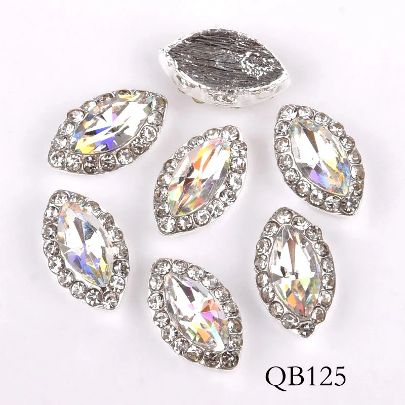 10 шт. 3D Стразы для ногтей Блестящий дизайн Хрустальные стеклянные лоты Блеск