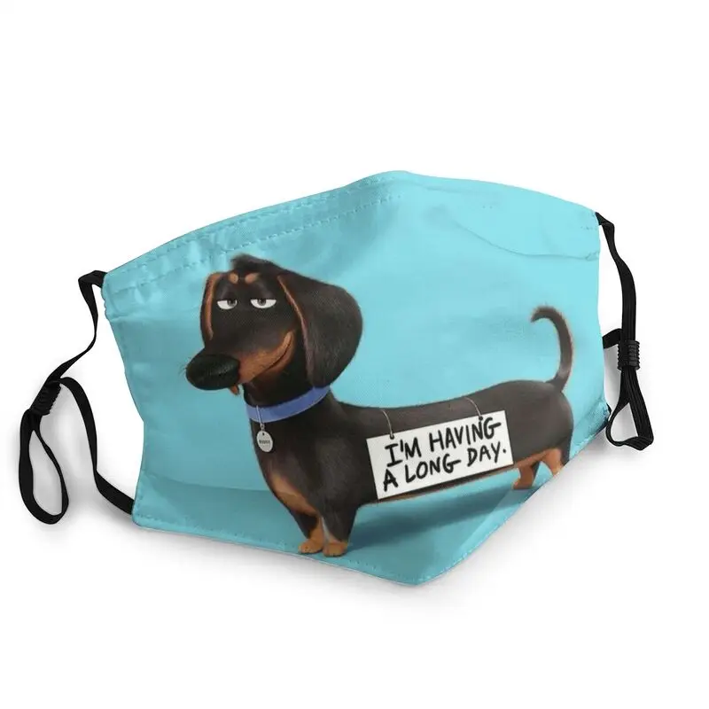 Маска для лица Kawaii такса Пылезащитная маска взрослых барсука сосисок и