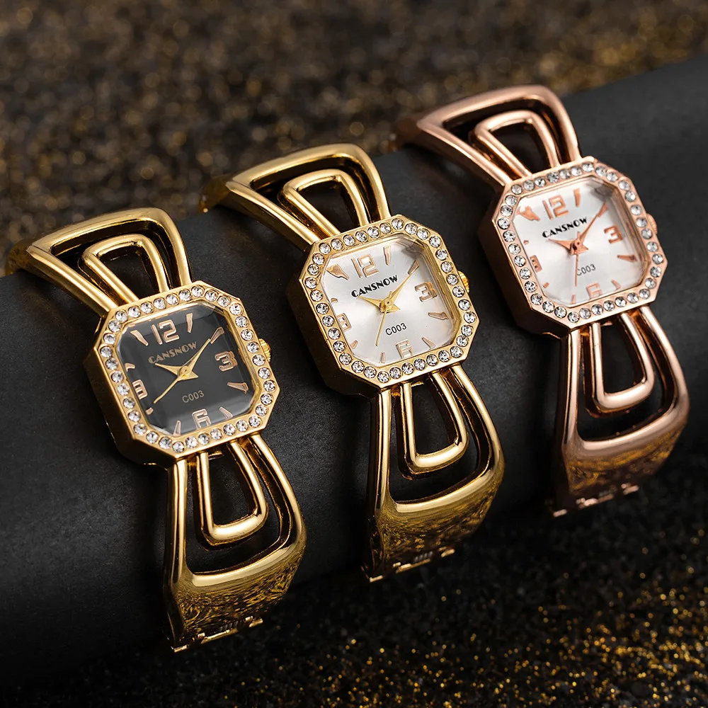 

Square Watch for Women 2021 Rhinestone Small Dial Top Brand Luxury Wristwatches Arabic Numerals Dress Clock relogio feminino