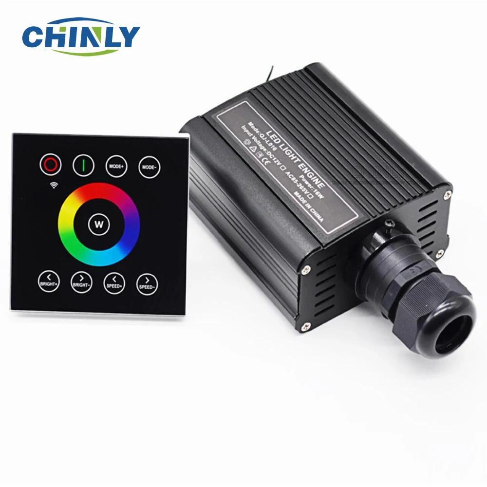 Светодиодный волоконно оптический светильник RGBW 16 Вт 2 4G беспроводной настенный