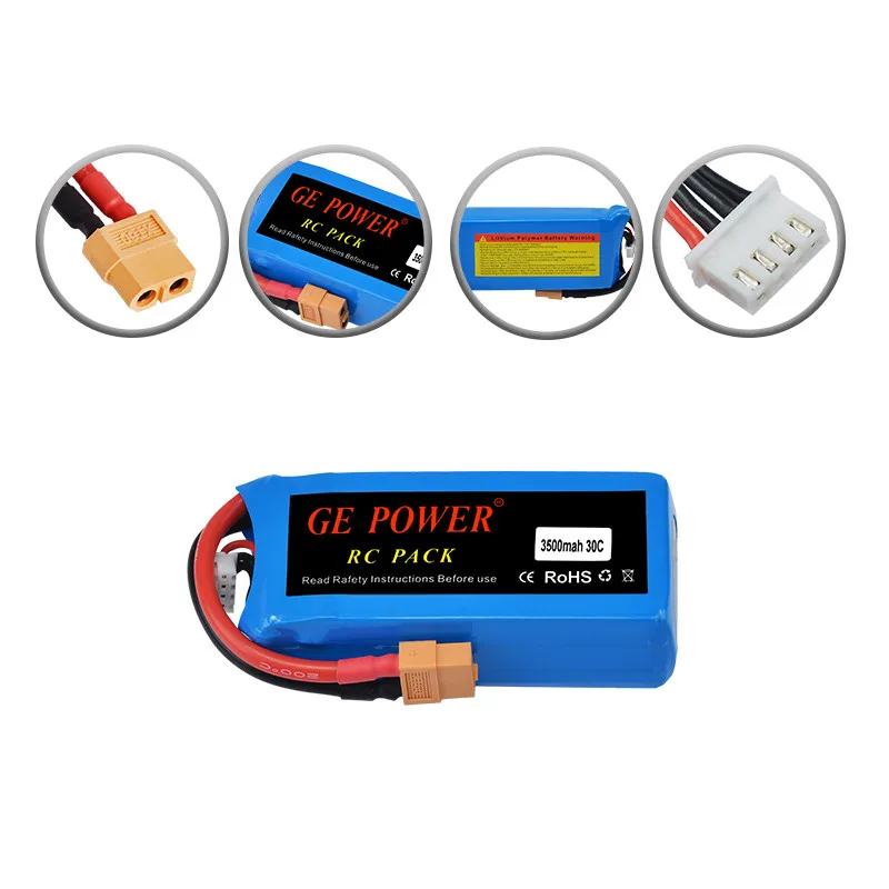 GE 2S 7 4 V 3500MAH 3S 11 1 30C Lipo батарея T Plug XT60 разъем для радиоуправляемого дрона