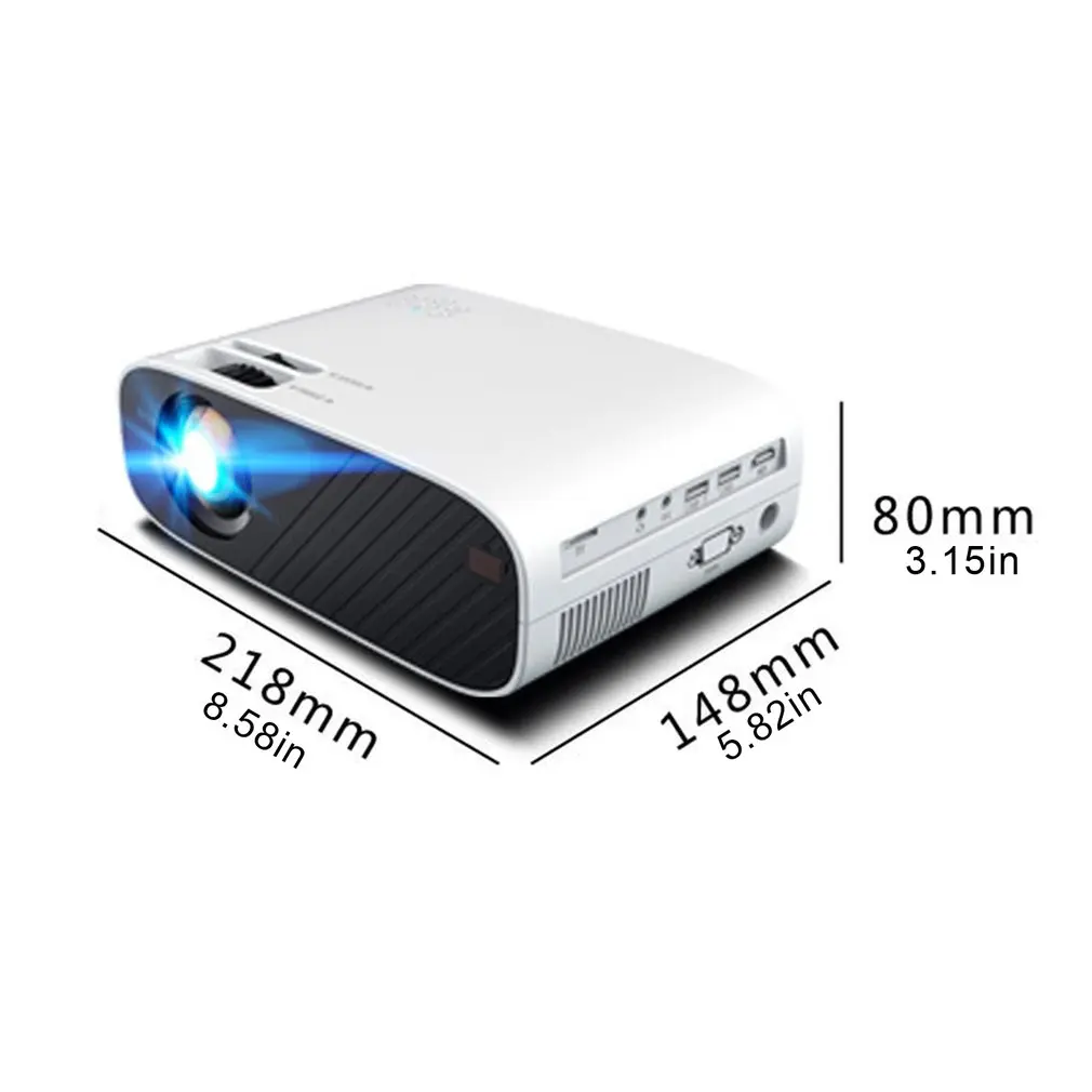 

W90 LED Video Projector For Home Theater Portable Device HD Optional HDMI Android Wi-Fi Full HD 1080P Support