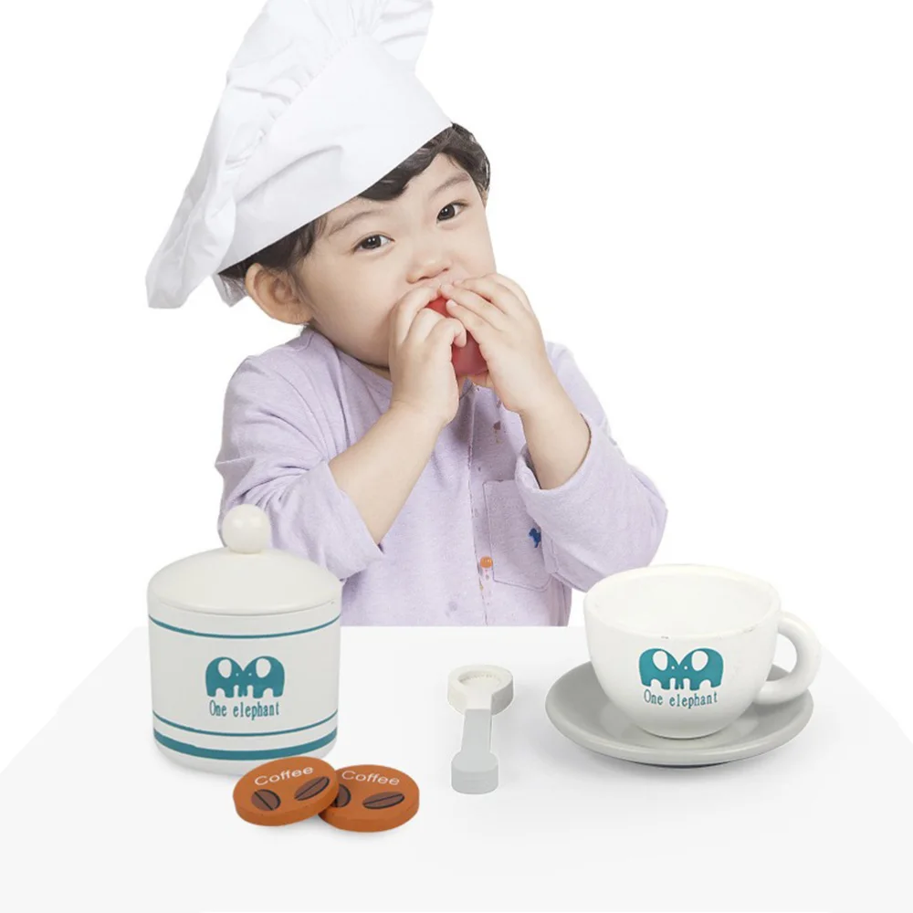 

1 Set Imitation Wooden Coffee Machine Plaything Kids Kitchen