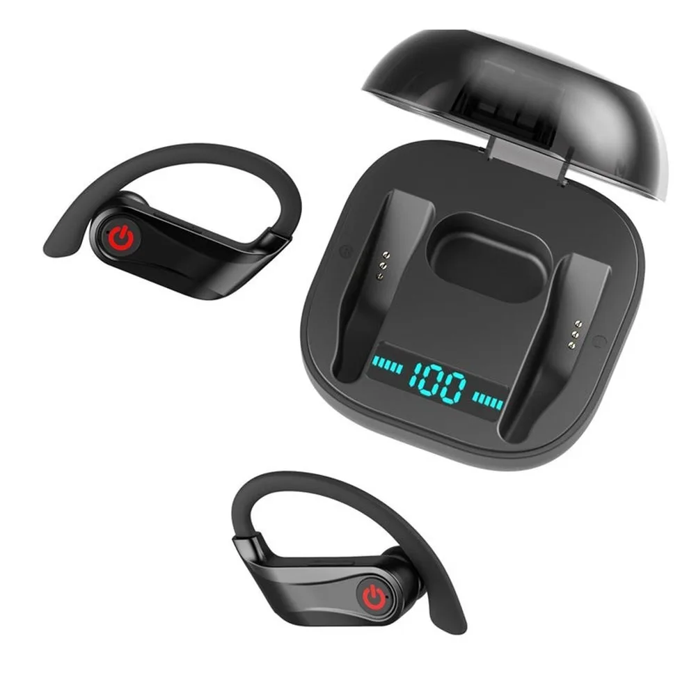 HBQ Q62 TWS Bluetooth наушники V5.0 настоящие Беспроводные наушники с Ушными крючками, стерео спортивные наушники с 950 мА · ч, чехол для зарядки