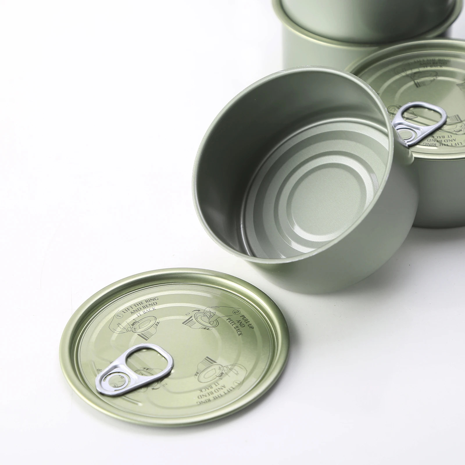 Round Tin Storage Can Press In Machine Seal Tin Can with Ring Lid Bottle Container for Chilli Sauce Tea Storage Jar Cosmetic Box
