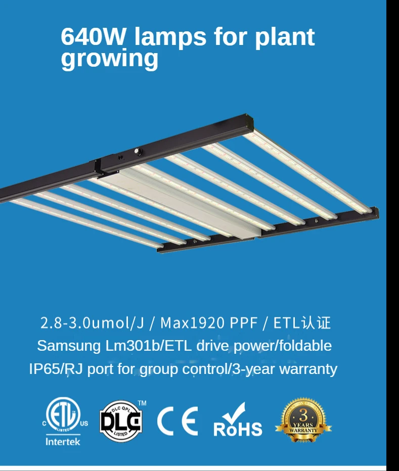 Escurecimento Espectro Completo Planta Crescimento Luz Samsung Lm301b Dobrável Estufas Suplemento 640w Led 4 640w escurecimento led espectro completo planta crescimento
