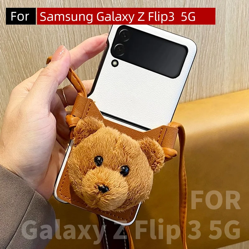 

Чехол для Samsung Galaxy Z Flip3 5G, милый чехол-кошелек для карт для Samsung Z Flip 3 5G Flip3, чехол с ремешком для девушки