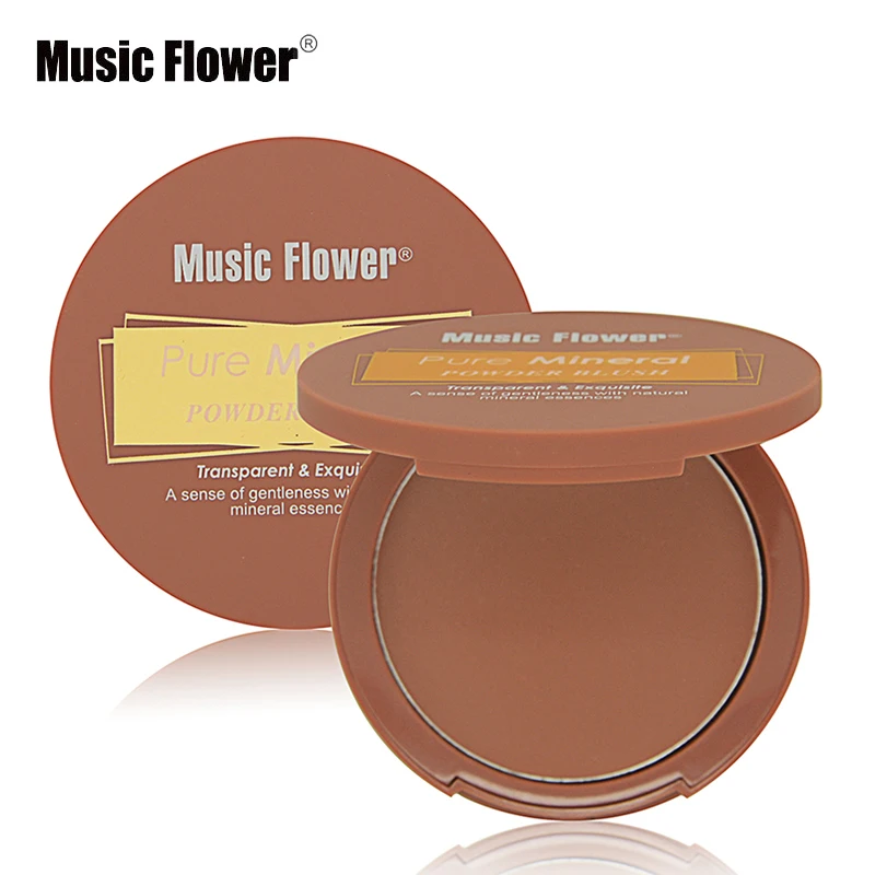 Music Flower макияж набор Одноцветный чистый минеральный порошок румяна щек румяна палитра макияж Запеченный бронзант, контур Гладкий текстура