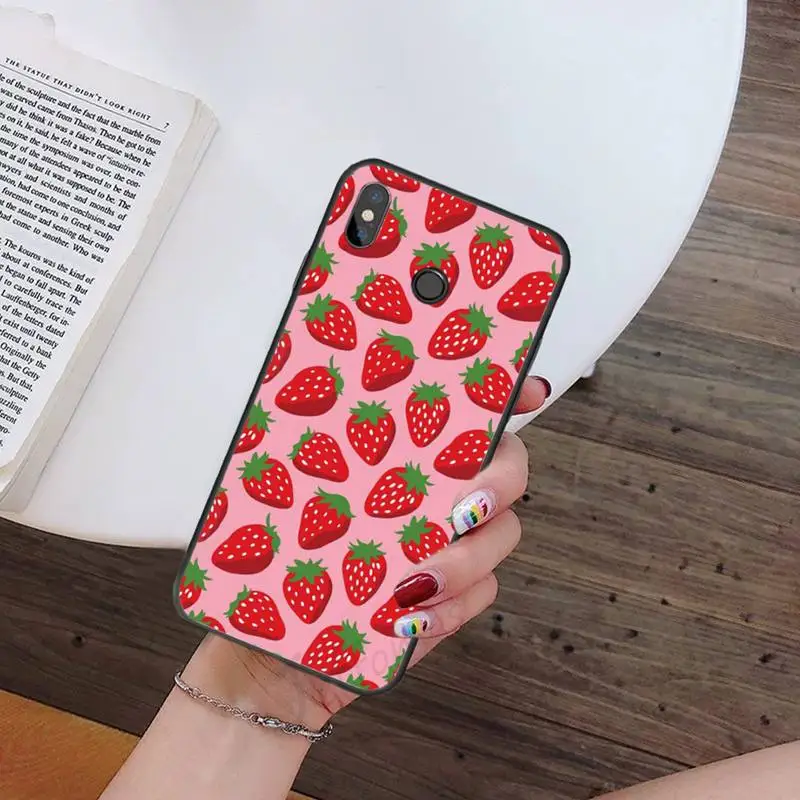 

Pink Cherries Cherry Strawberry Phone Cases For Xiaomi Redmi note 7 8 9 t k30 max3 9 s 10 pro lite