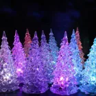 Рождественская елка Красочный меняющийся светодиодный стол настольная лампа светильник с семью Цвета романтический образ, 3 размера акриловый ночной Светильник Рождественский Декор
