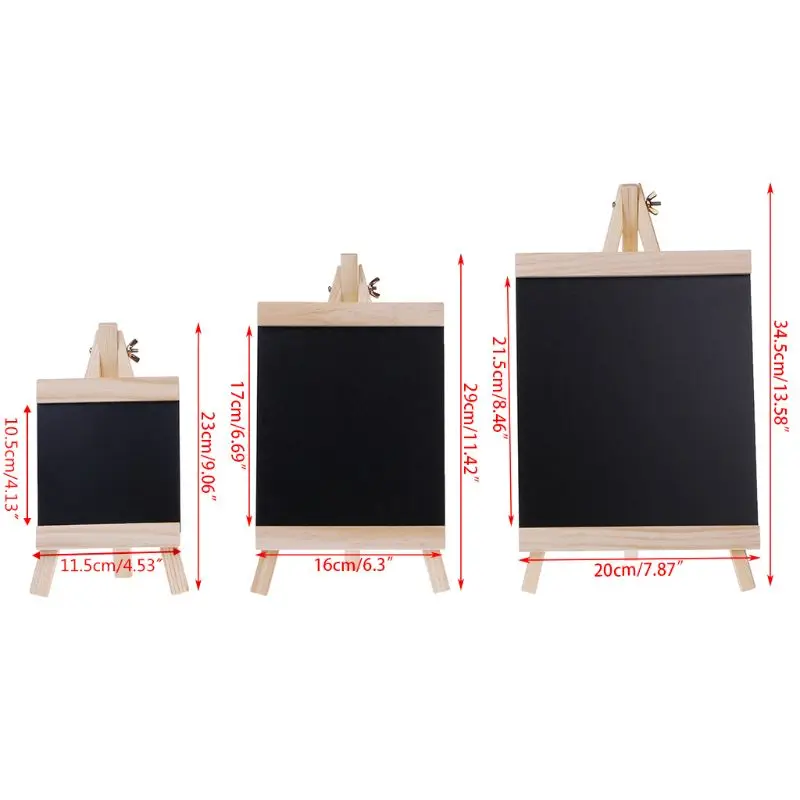 

2021 New Desktop Message Blackboard Easel Chalkboard Kids Wood Writing Boards Collapsible