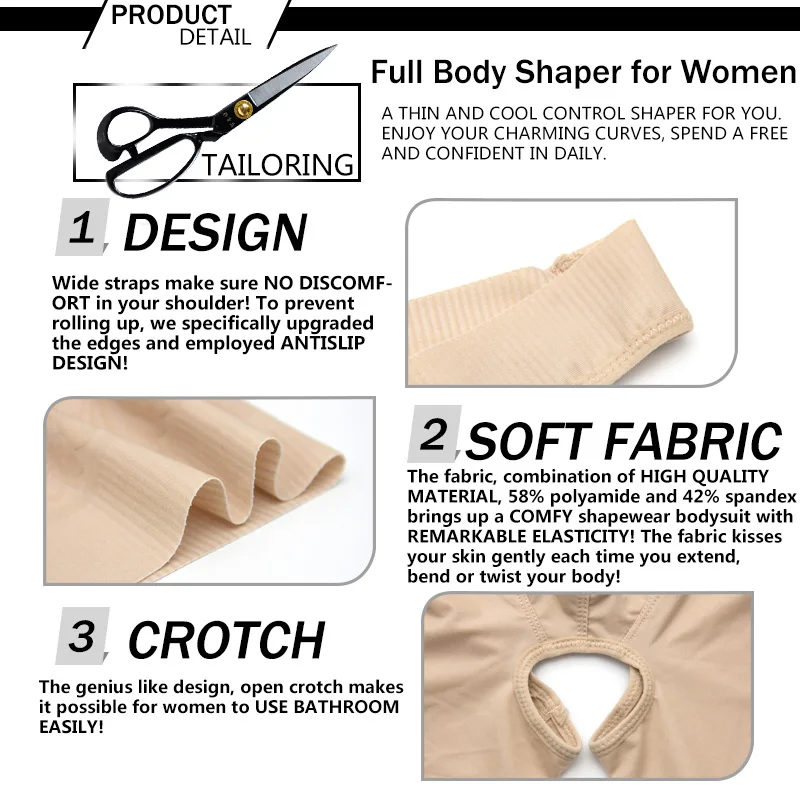 Женское Утягивающее боди Корректирующее белье для сжигания жира облегающее