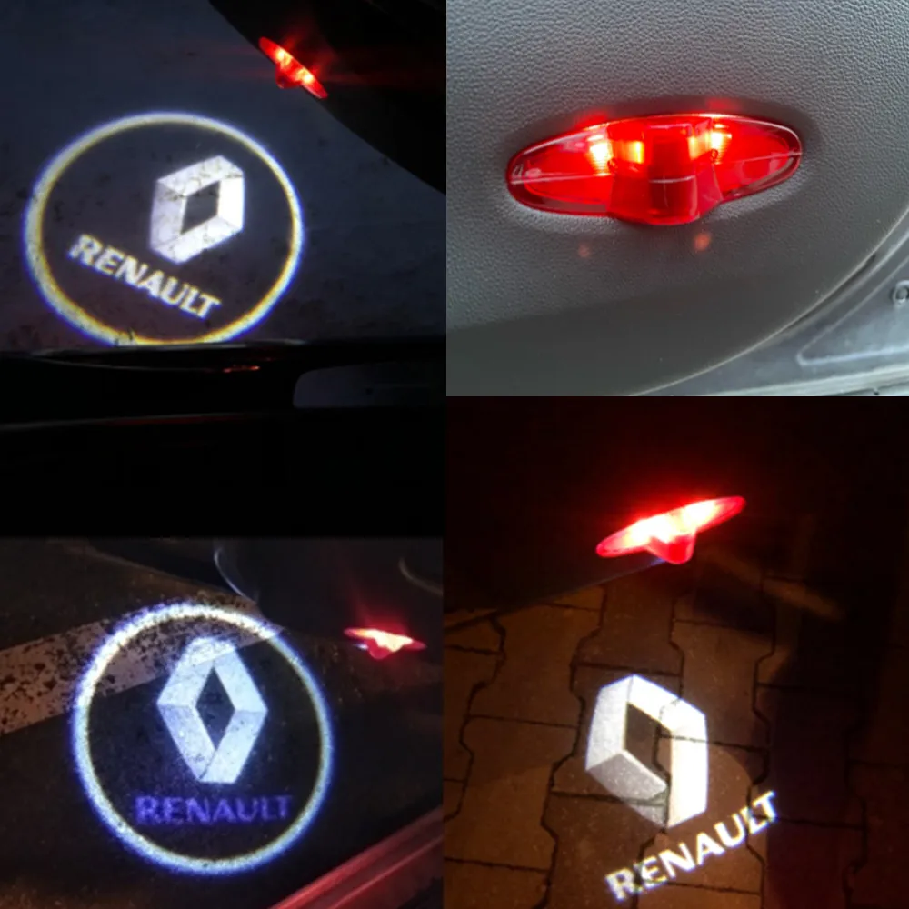 2 шт. светодиодный дверь логотипа автомобиля светильник для Renault Latitude талисман