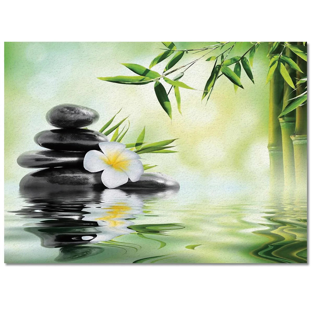 Домашний ковер бамбуковые листья белые цветы ковры для гостиной