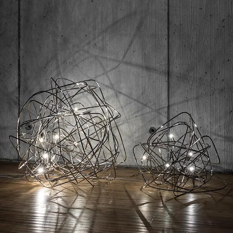 Креативный светодиодный подвесной светильник из нержавеющей стали в стиле