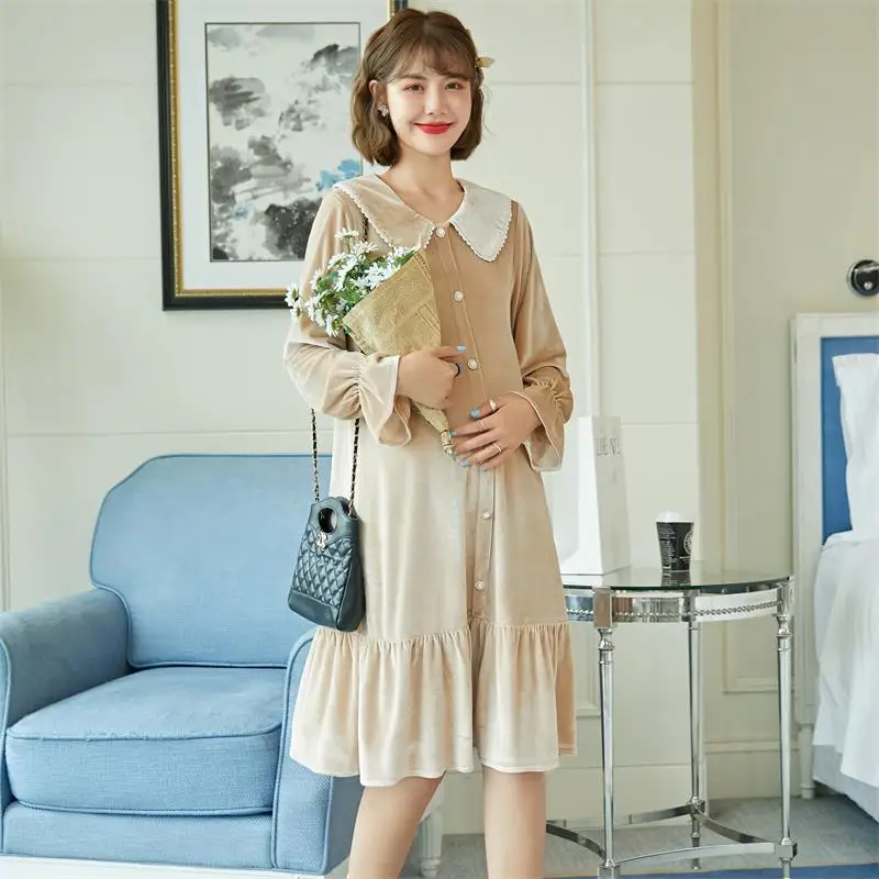 

2020 Autumn Maternity Clothes New Style Western Style Belly Covering by Age Relaxed Casual Pregnancy Feeding Dual clothes