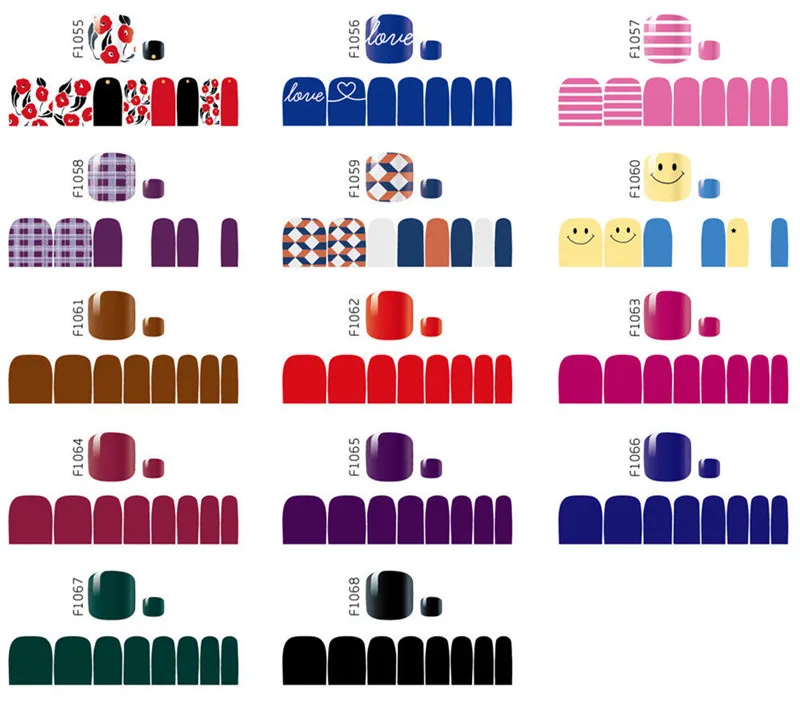 16 насадок для дизайна ногтей полное покрытие самоклеющиеся наклейки супертонкие