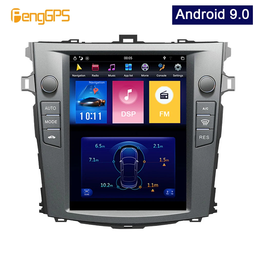 Автомобильный мультимедийный плеер на Android 9 0 для Toyota Corolla 2007 2013 gps навигация dvd Tesla