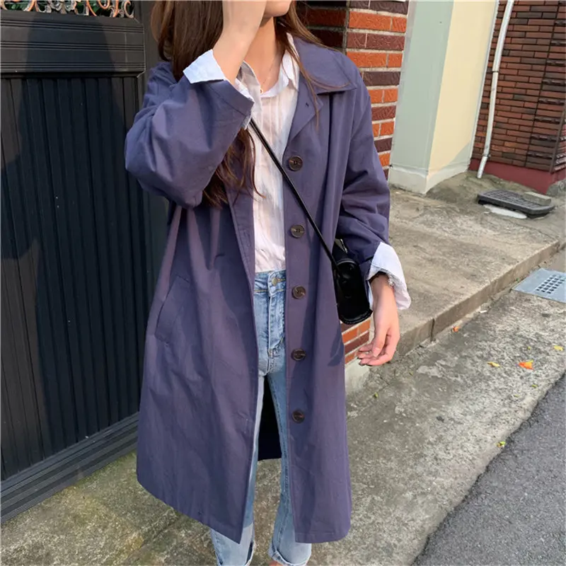 

Alien Kitty Elegant Windbreaker Retro Chic Cardigans Autumn Fashion Loose Office Lady Female Casual Trench All Match Coats