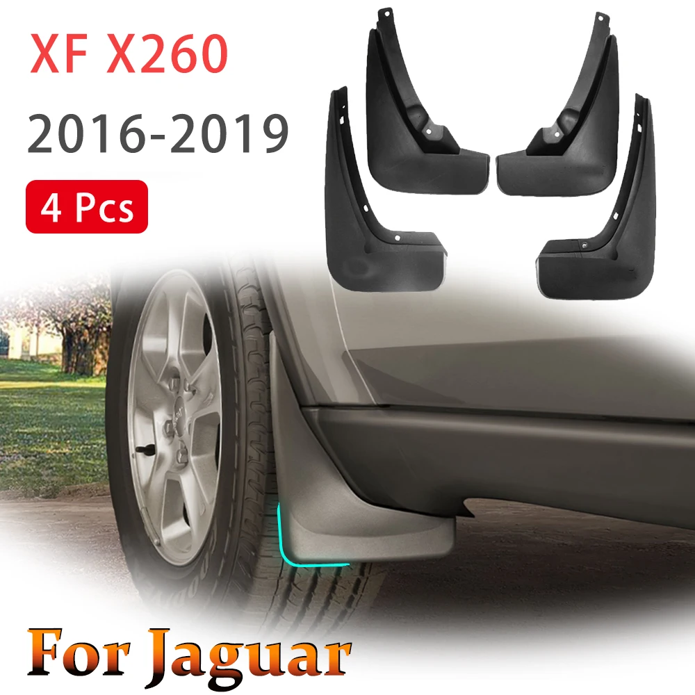

4 PCS Front Rear Car Mudflap for Jaguar XF X260 260 2016~2019 Fender Mud Guard Flap Splash Flaps Mudguards Accessories 2017 2018