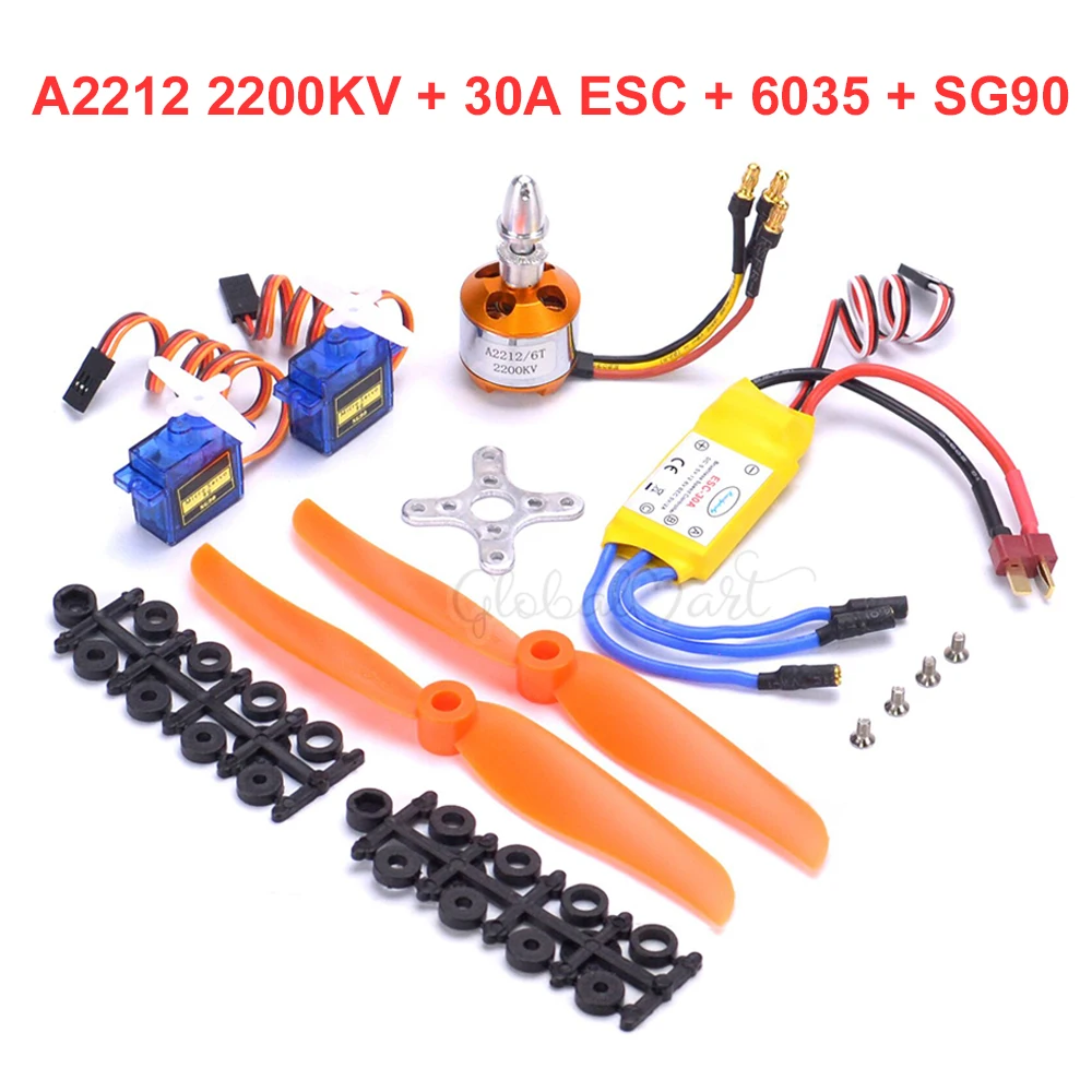 A2212 2212 2200KV бесщеточный двигатель 30A ESC Мотор крепление 6035 пропеллер SG90 9G микро