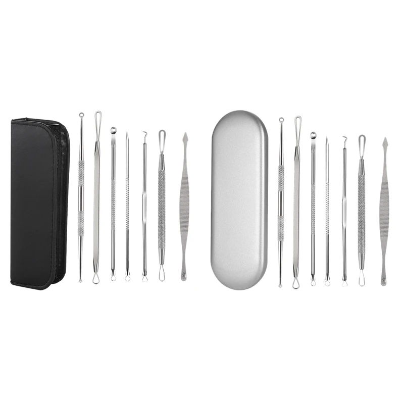 

Professional Double Head Pimple Extractor ,7 Pieces Blackhead Remover Set Blackhead Remover of All Skin Types
