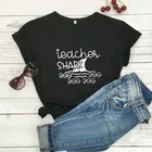 Учитель Акула ДУ женская футболка с модным принтом смешной подарок футболка хлопковые летние рубашки с короткими рукавами в уличном стиле Топы дропшиппинг