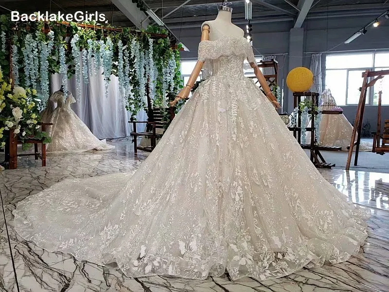 BacklakeGirls 2020 100% реальные фотографии Роскошные бальное платье Пышное свадебное