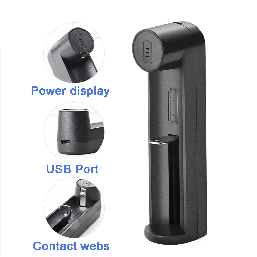 

AJNWNM 18650 Battery Charger with LED Indicator Smart Battery Charger for 3.7v Li-ion Rechargeable Battery 18650 14500 26650