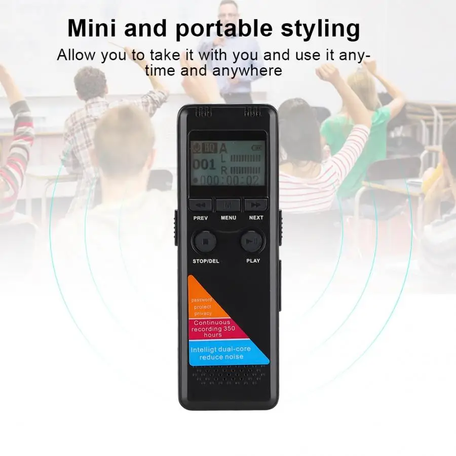 MP3 MP4 8GB 3 5 мм стерео ЖК экран портативный HD USB Аудио Диктофон Запись|Цифровые
