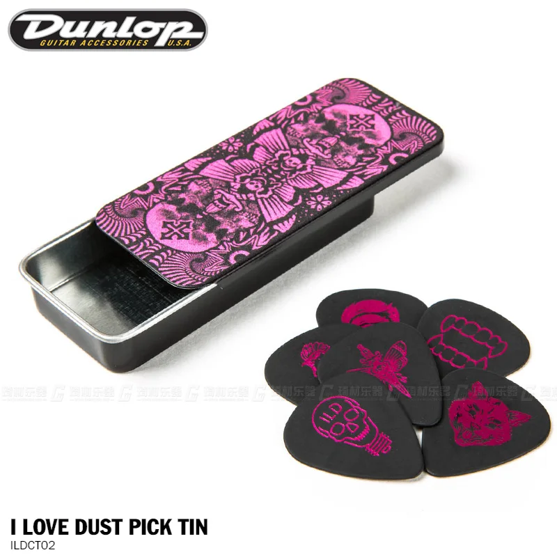 Dunlop ILOVEDUST I LOVE пыль в ассортименте тортекс для гитары жестяной