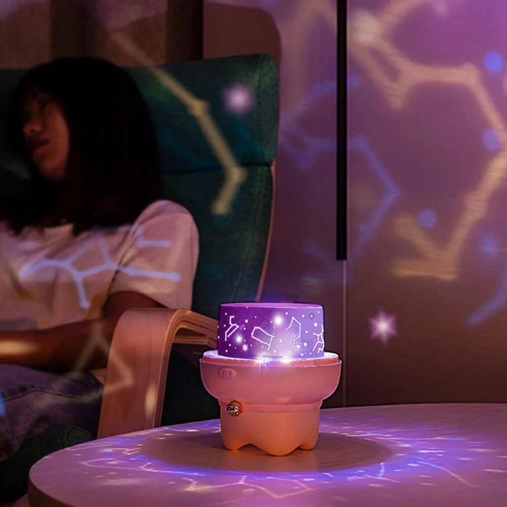 Мэн домашнее животное проекционной лампы с USB Романтический Вращающаяся лампа