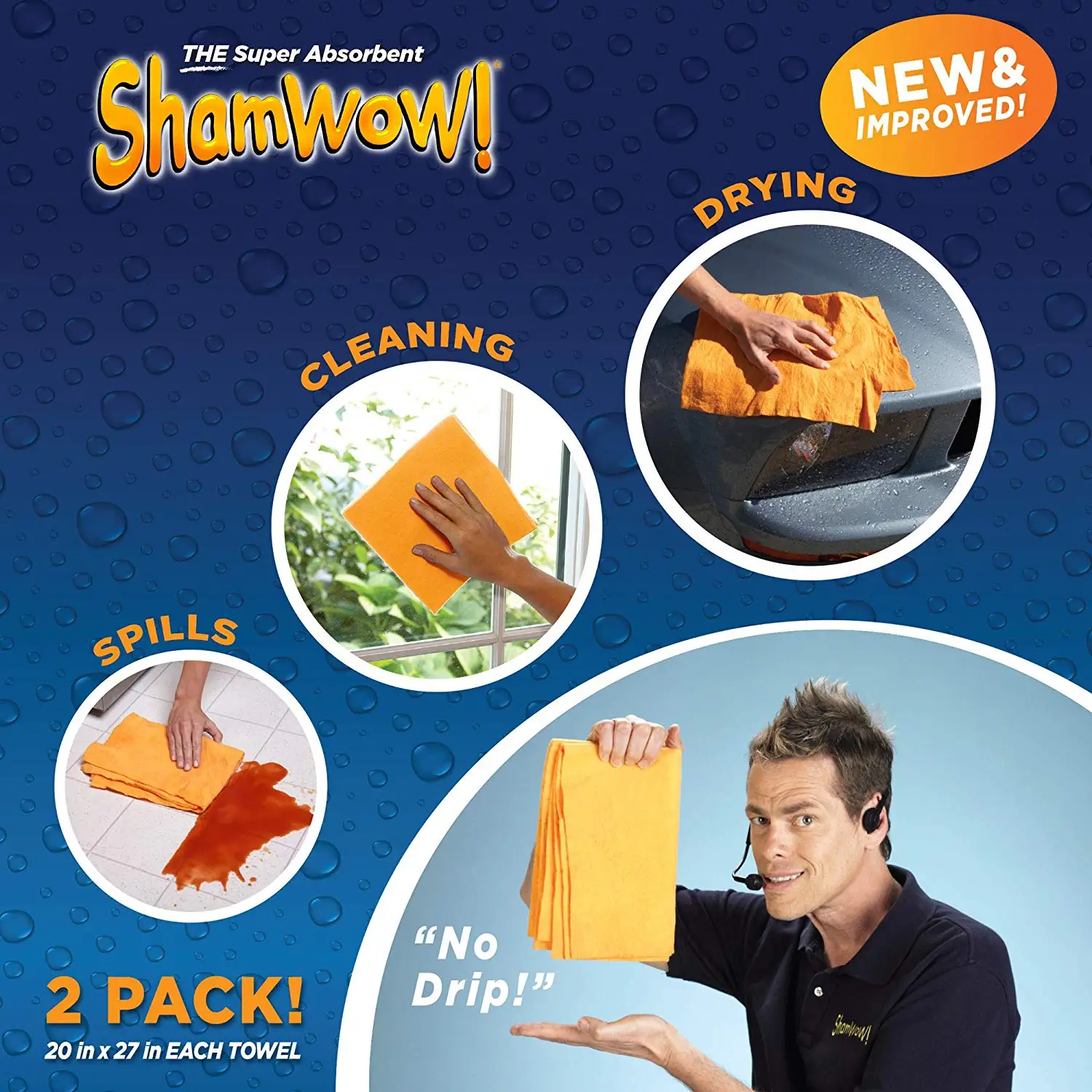Высокое качество неабразивные супер абсорбирующие Shamwow Shammys моющие сушки Sham