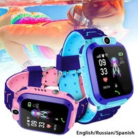 q12 childrens kids phone watch smartwatch color screen with sim card for boys girls gift smart watch for android ios