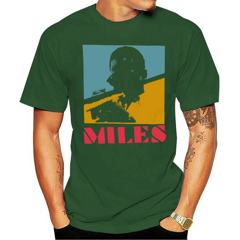 Футболка Майлс Дэвис пиксельное изображение черный новый официальный Джаз