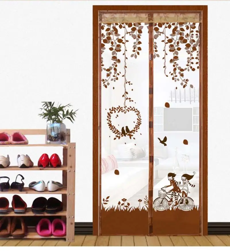 Автоматическая закрывающая дверь окно кухонная занавеска Противомоскитный