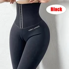 Леггинсы с регулируемым рядом пуговиц и высокой талией, эластичные брюки, спортивные штаны для йоги, фитнеса