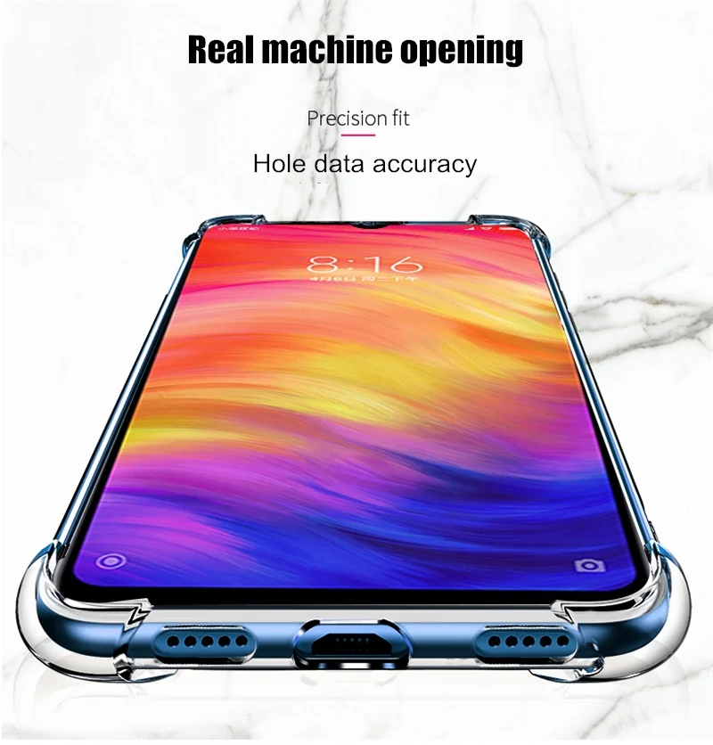 Роскошный с предохранительными подушками противоударный Прозрачный чехол для