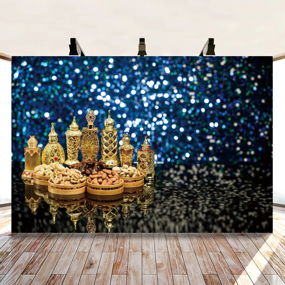 

Yeele Eid Mosque Ramadan Festival Light Bokeh Oil Lamp Foot Backdrops Party Photography Backgrounds Photocall For Photo Studio